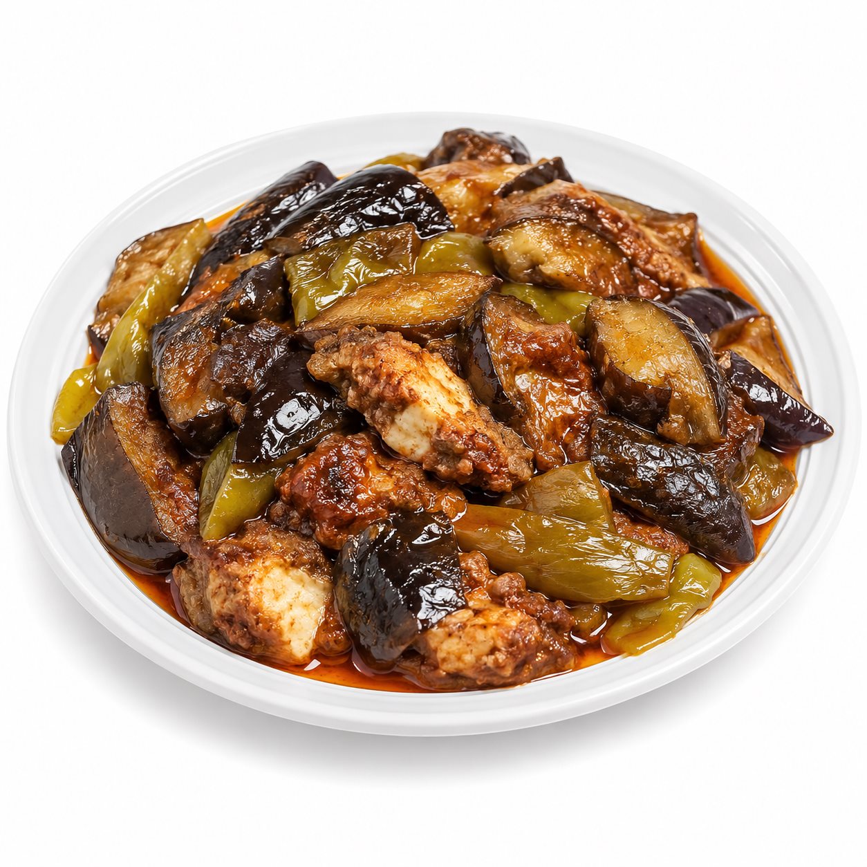 חצילים ופלפלים מטוגנים עם גבינה